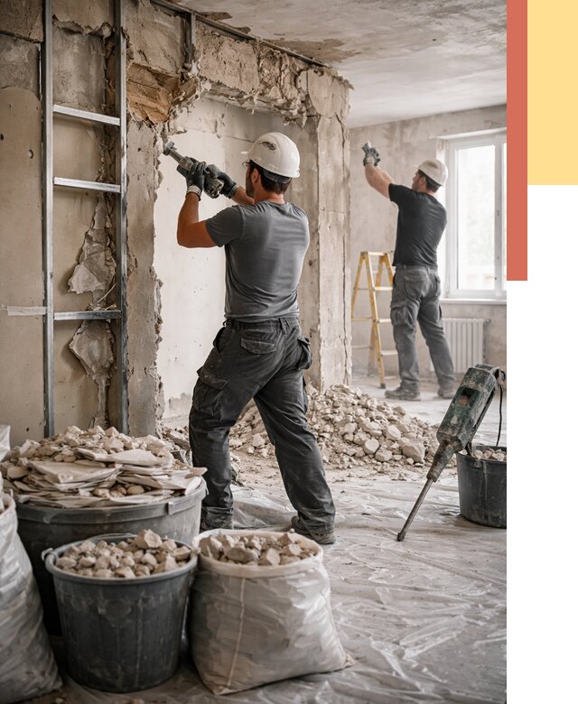 Демонтажные работы в Рыбинске от 2810 руб. — услуги и цена под ключ | ОТДЕЛОЧНИК-Рбн