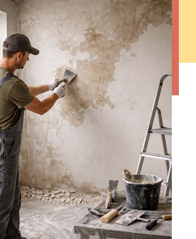 Снятие старой шпаклевки в Рыбинске от 1925 руб. — быстро и недорого | ОТДЕЛОЧНИК-Рбн