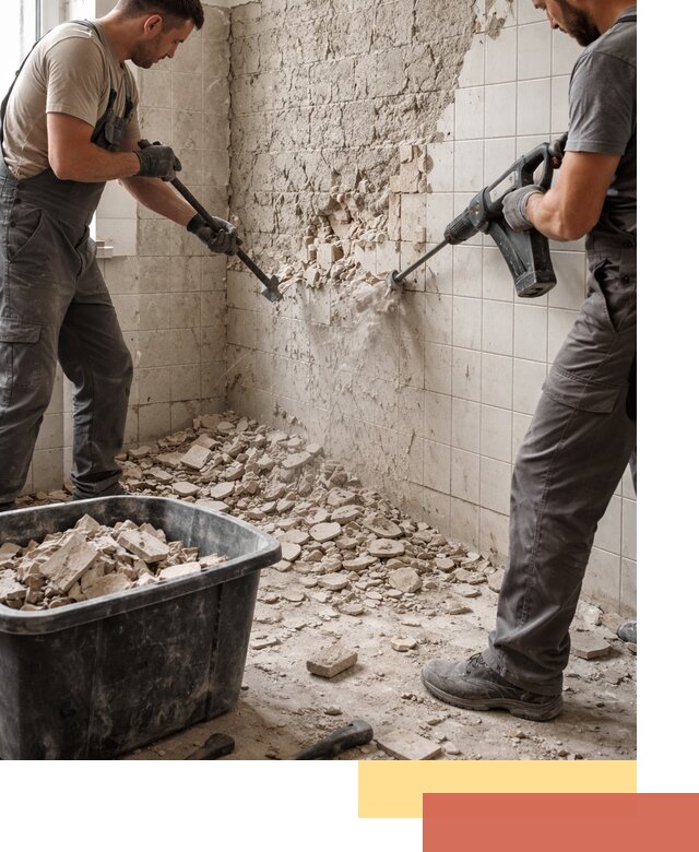 Демонтаж плитки со стен в Рыбинске быстро и аккуратно