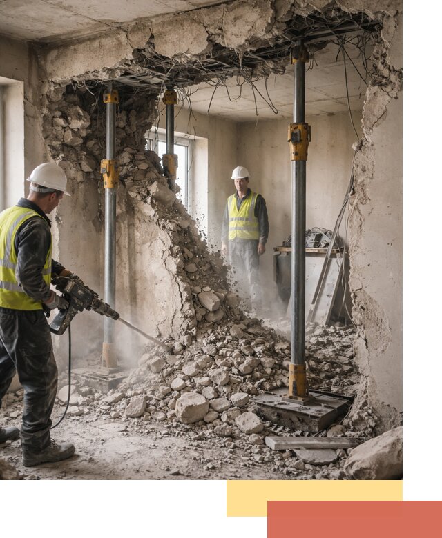 Снос несущих стен в Рыбинске с гарантией безопасности и качества