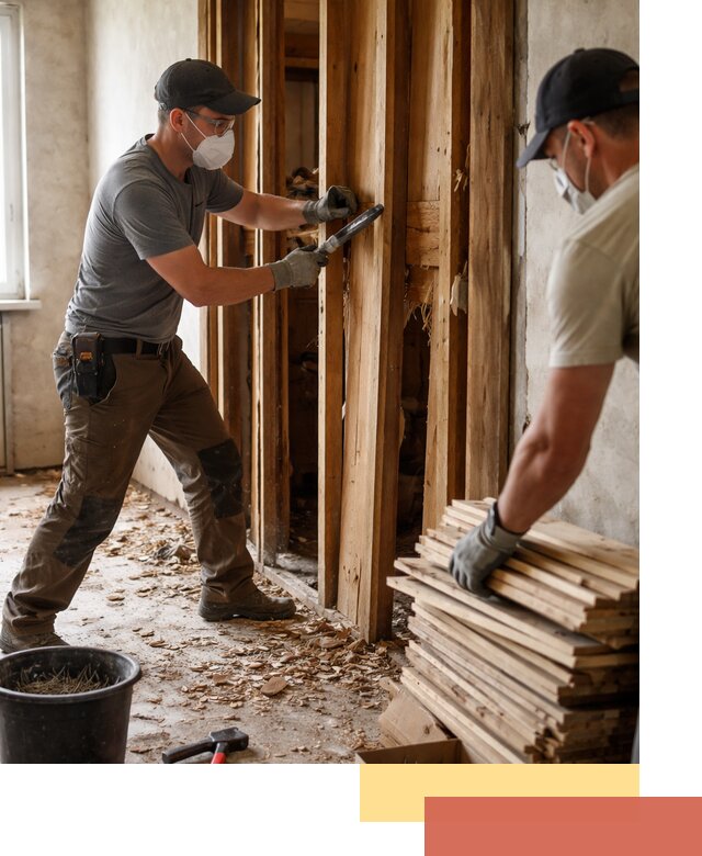 Демонтаж деревянных перегородок в Рыбинске быстро и аккуратно