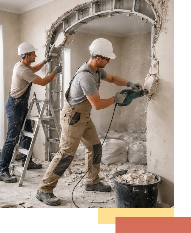 Демонтаж гипсокартонной арки в Рыбинске быстро и аккуратно