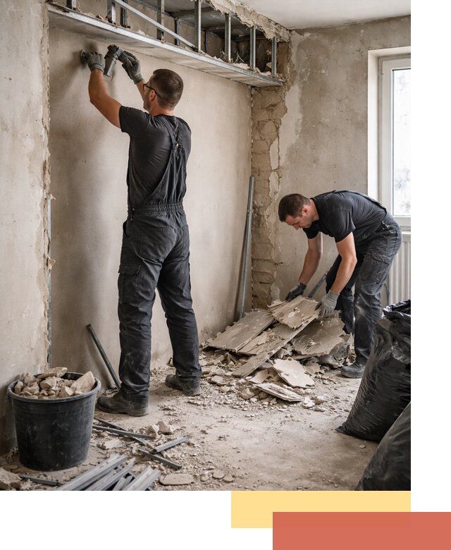 Демонтаж короба из гипсокартона в Рыбинске быстро и аккуратно