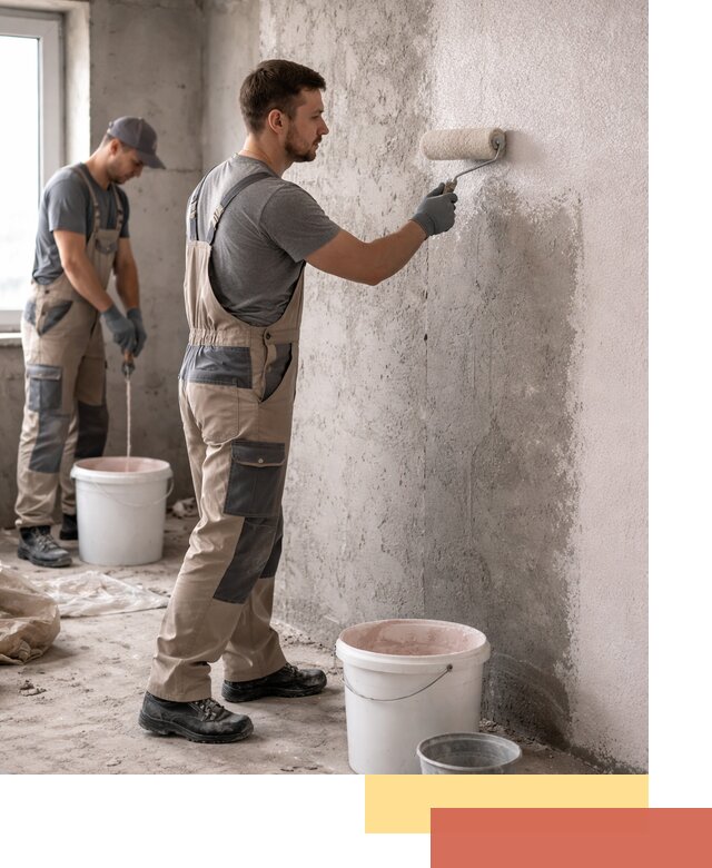 Нанесение бетоноконтакта на стены в Рыбинске для последующей отделки