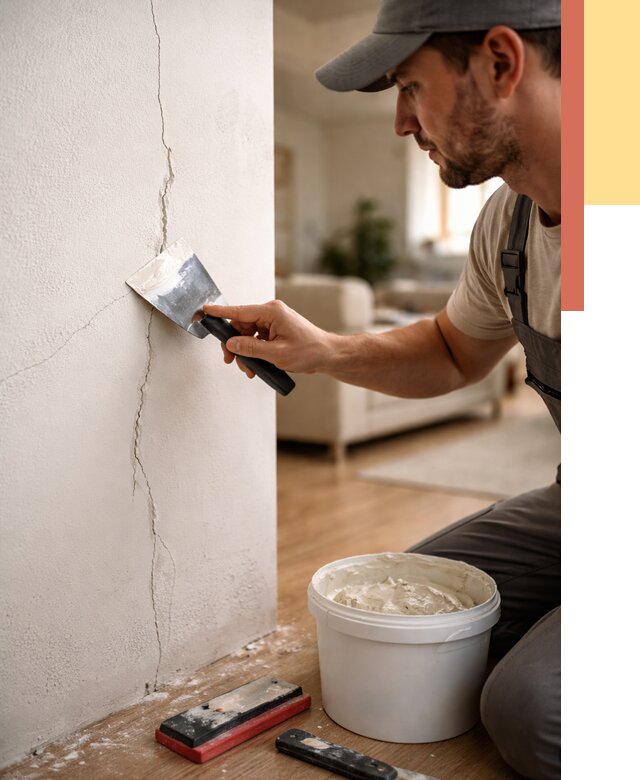 Заделка трещин и сколов в Рыбинске от 2550 руб. — быстро и недорого | ОТДЕЛОЧНИК-Рбн