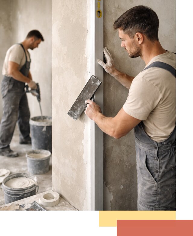 Выведение углов стен в Рыбинске: монтаж и оштукатуривание