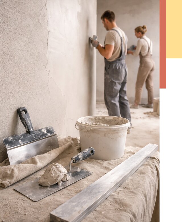 Штукатурка стен гипсовая в Рыбинске от 4684 руб/м2 — быстро и недорого | ОТДЕЛОЧНИК-Рбн