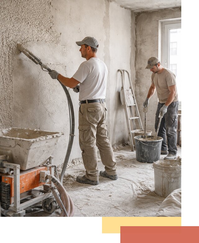 Машинная штукатурка стен в Рыбинске — быстро и качественно