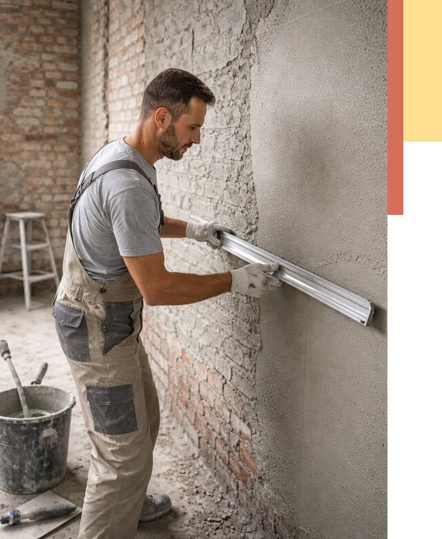 Штукатурка кирпичных стен в Рыбинске от 4684 руб/м2 — быстро и недорого | ОТДЕЛОЧНИК-Рбн