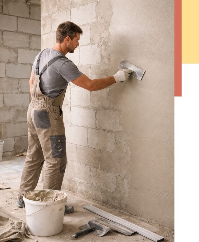 Штукатурка стен из газобетона в Рыбинске от 2186 руб./м2 — быстро и недорого | ОТДЕЛОЧНИК-Рбн