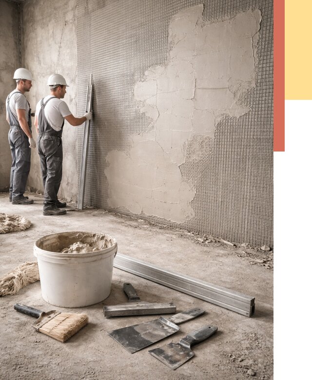 Штукатурка стен по сетке в Рыбинске от 5724 руб./м2 — быстро и недорого | ОТДЕЛОЧНИК-Рбн