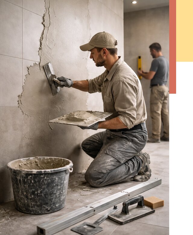 Штукатурка стен в ванной в Рыбинске от 4684 руб./м² — выравнивание под ключ | ОТДЕЛОЧНИК-Рбн