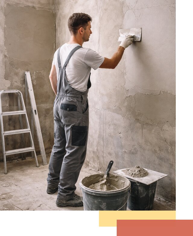 Штукатурка стен в ванной под ключ в Рыбинске