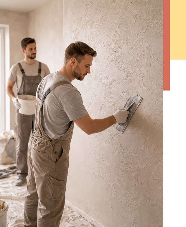 Фактурная штукатурка стен в Рыбинске от 4371 руб./м² — заказать под ключ | ОТДЕЛОЧНИК-Рбн