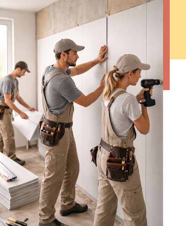 Монтаж ПВХ панелей на стены в Рыбинске от 468 руб/м2 — быстро и недорого | ОТДЕЛОЧНИК-Рбн