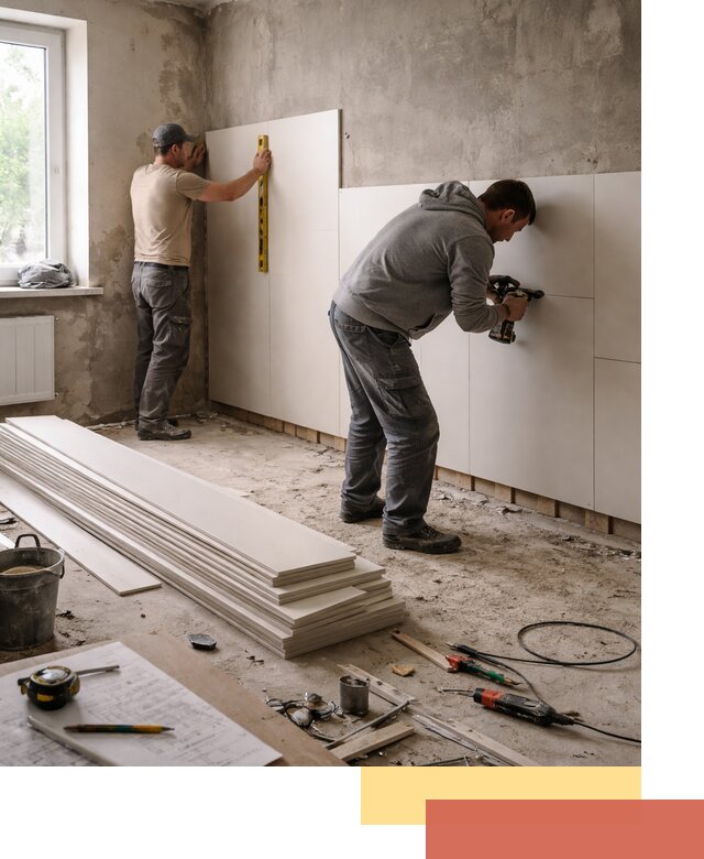 Монтаж ПВХ панелей на стены в Рыбинске качественно и быстро