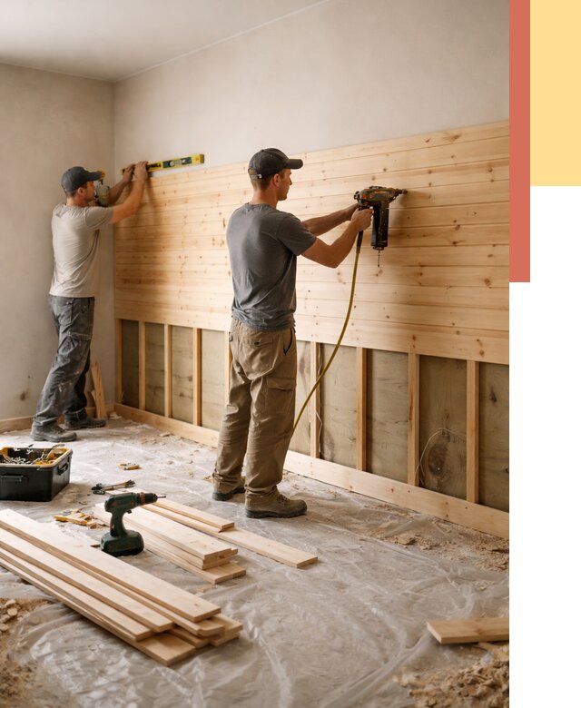 Монтаж деревянной вагонки на стены в Рыбинске от 7806 руб. | Услуги монтажа вагонки | ОТДЕЛОЧНИК-Рбн