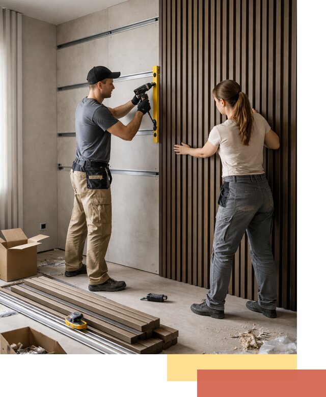 Монтаж реечных панелей на стены в Рыбинске