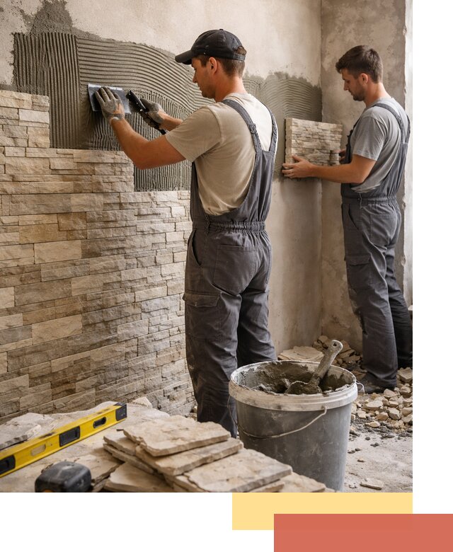 Монтаж искусственного камня в Рыбинске — облицовка стен и фасадов