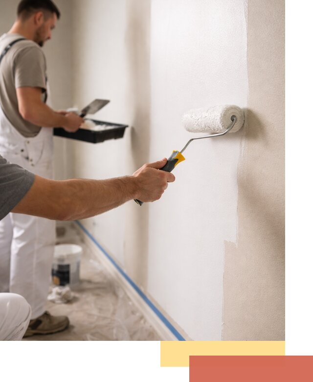 Покраска стен акриловой краской профессионально в Рыбинске