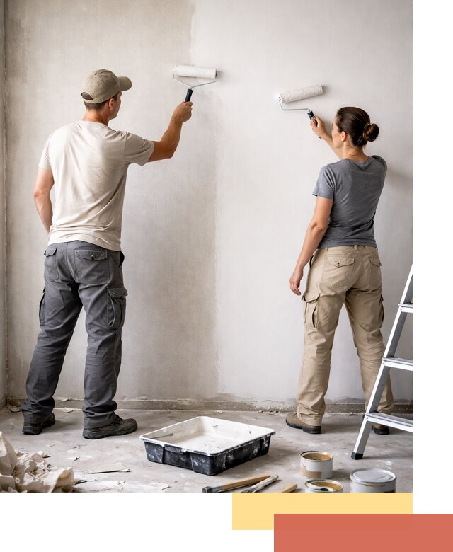 Окраска стен по стеклохолсту в Рыбинске качественно и долговечно