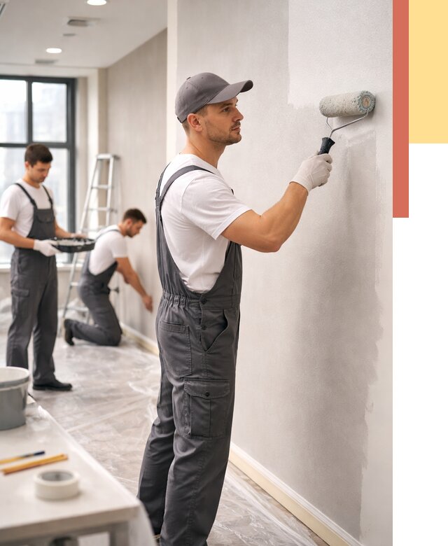 Покраска стен в офисе в Рыбинске от 8847 руб. — быстро и недорого | ОТДЕЛОЧНИК-Рбн