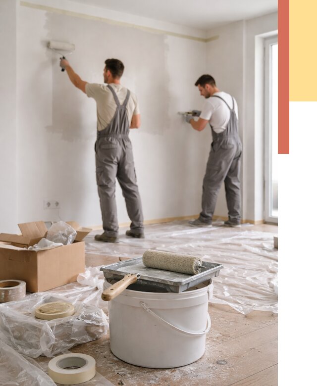 Покраска стен в квартире в Рыбинске от 2602 руб/м2 — быстро и недорого | ОТДЕЛОЧНИК-Рбн