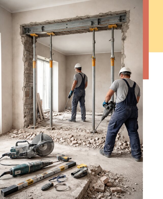 Прорезка проема в стене в Рыбинске от 4684 руб. — быстро и недорого | ОТДЕЛОЧНИК-Рбн