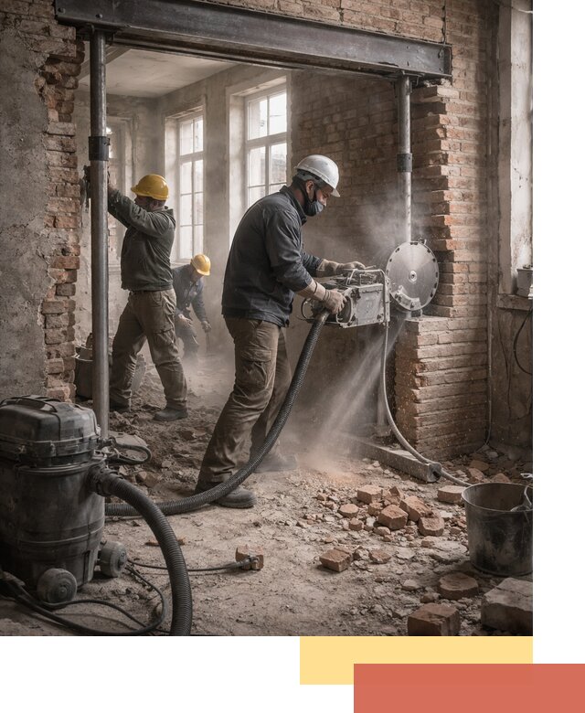 Прорезка проема в стене под дверной или оконный проем в Рыбинске