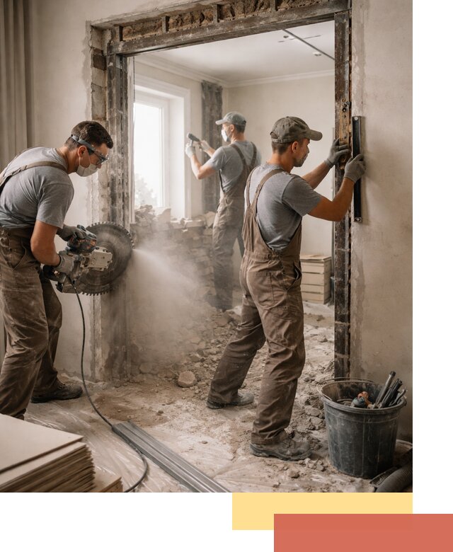 Расширение дверного проема под установку новой двери в Рыбинске