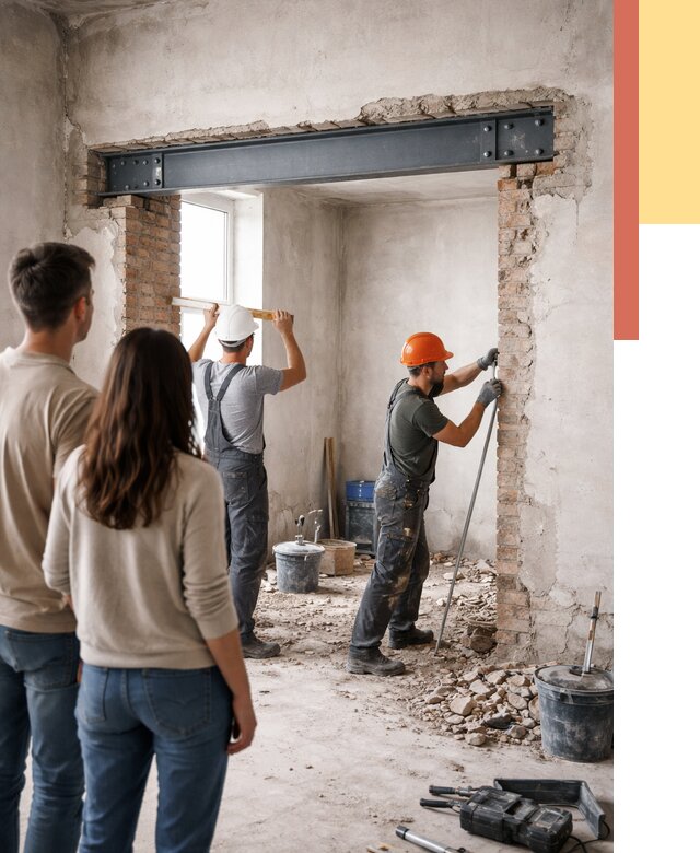 Усиление проема в стене в Рыбинске от 9888 руб. — усиление дверного проема металлоконструкцией | ОТДЕЛОЧНИК-Рбн