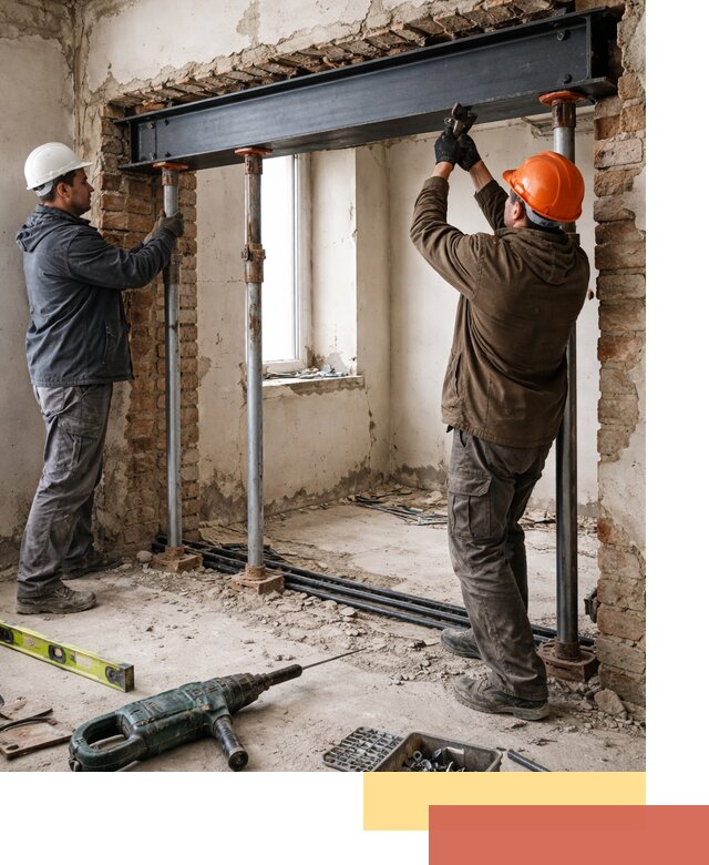 Усиление проема в стене в Рыбинске для расширения и безопасности