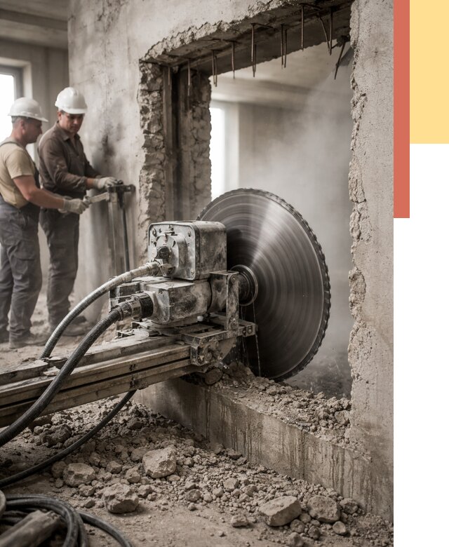 Алмазная резка проемов в Рыбинске от 4684 руб. быстро и недорого | ОТДЕЛОЧНИК-Рбн