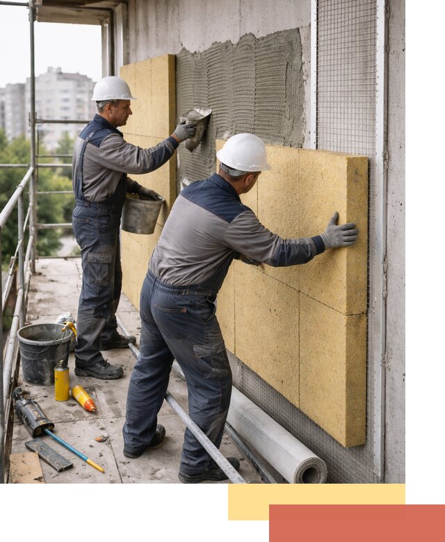 Утепление стен зданий и домов в Рыбинске качественно и надежно