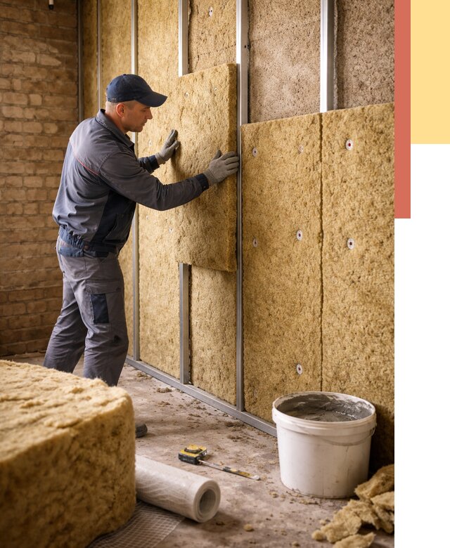 Утепление стен минватой в Рыбинске от 1405 руб./м2 — недорого и быстро | ОТДЕЛОЧНИК-Рбн