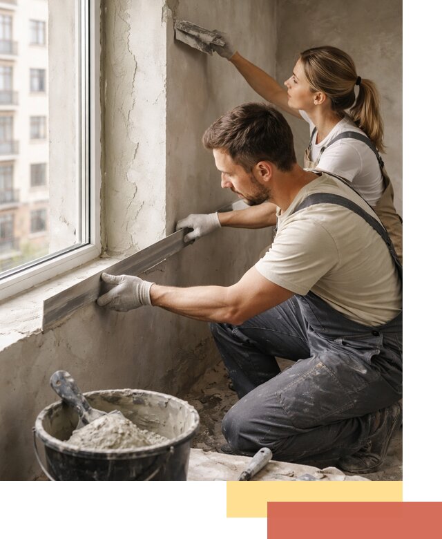 Штукатурка откосов дверей и окон профессионально в Рыбинске