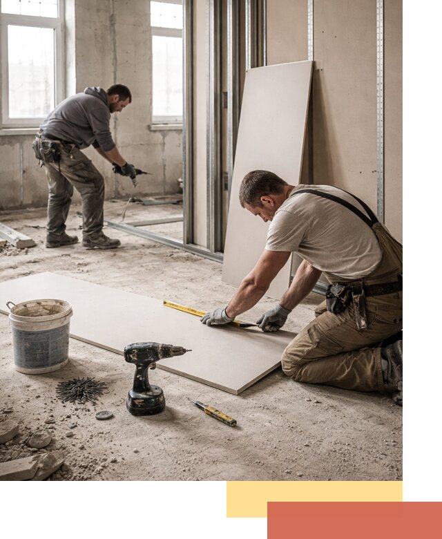 Кладка перегородок из ПГП под ключ в Рыбинске