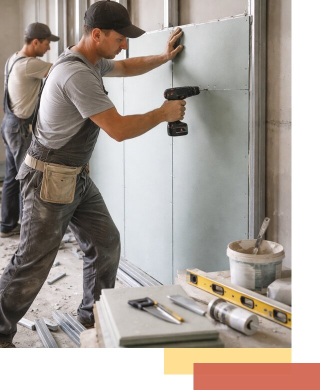 Кладка влагостойких перегородок ПГП в Рыбинске