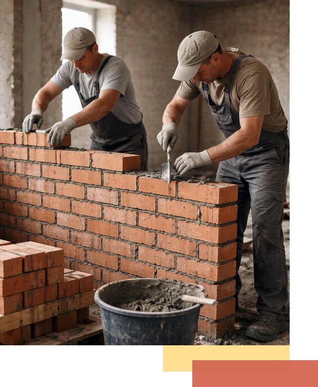 Кладка кирпичных перегородок под ключ в Рыбинске