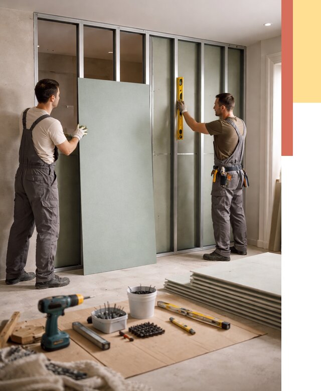 Перегородка из влагостойкого гипсокартона в Рыбинске от 4996 руб. — монтаж под ключ | ОТДЕЛОЧНИК-Рбн