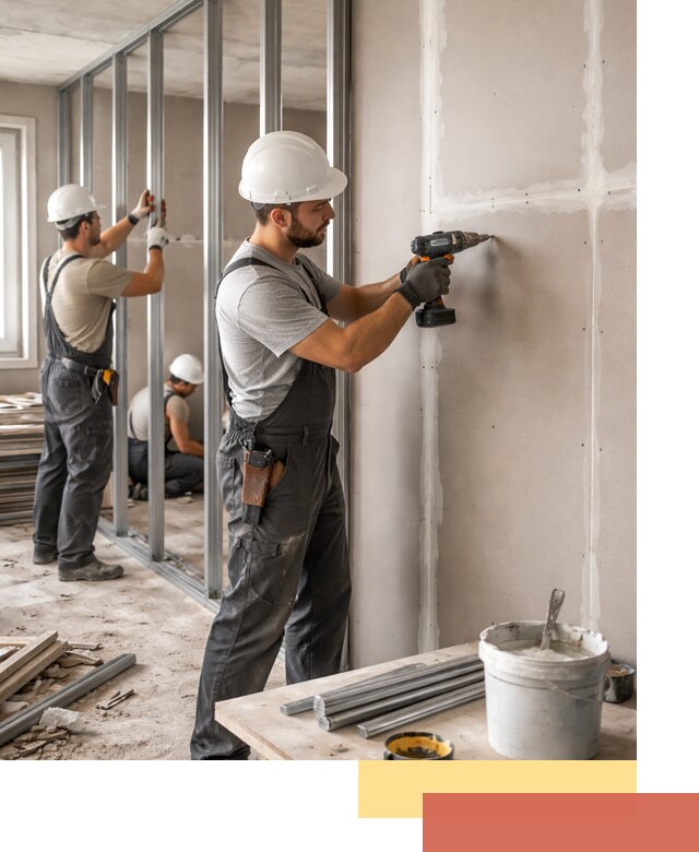 Перегородки из огнестойкого гипсокартона в Рыбинске под ключ