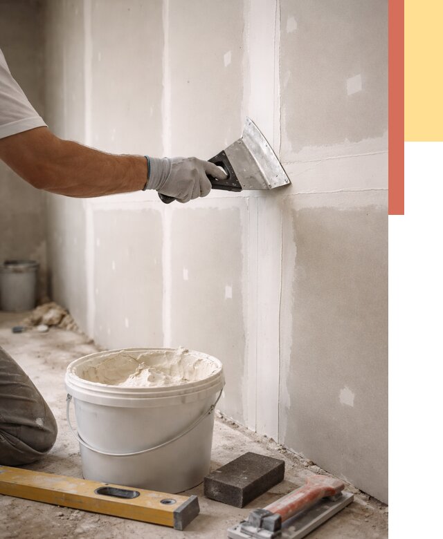 Шпаклевка перегородок из гипсокартона в Рыбинске от 2602 руб. — услуги ОТДЕЛОЧНИК-Рбн