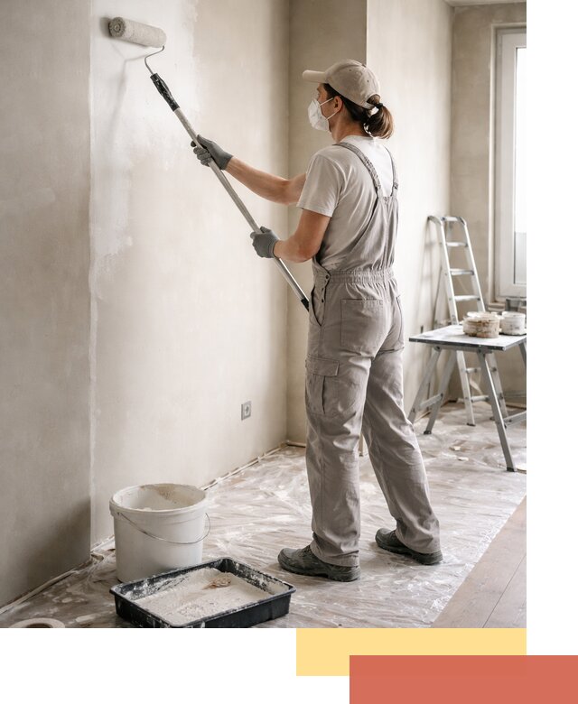 Покраска перегородок из гипсокартона в Рыбинске качественно и недорого