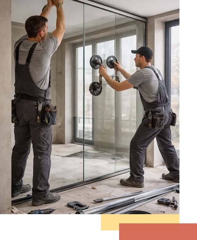 Цельностеклянные перегородки под ключ в Рыбинске