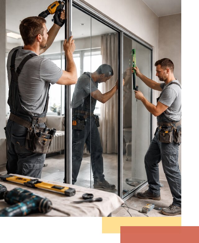 Каркасные стеклянные перегородки под ключ в Рыбинске