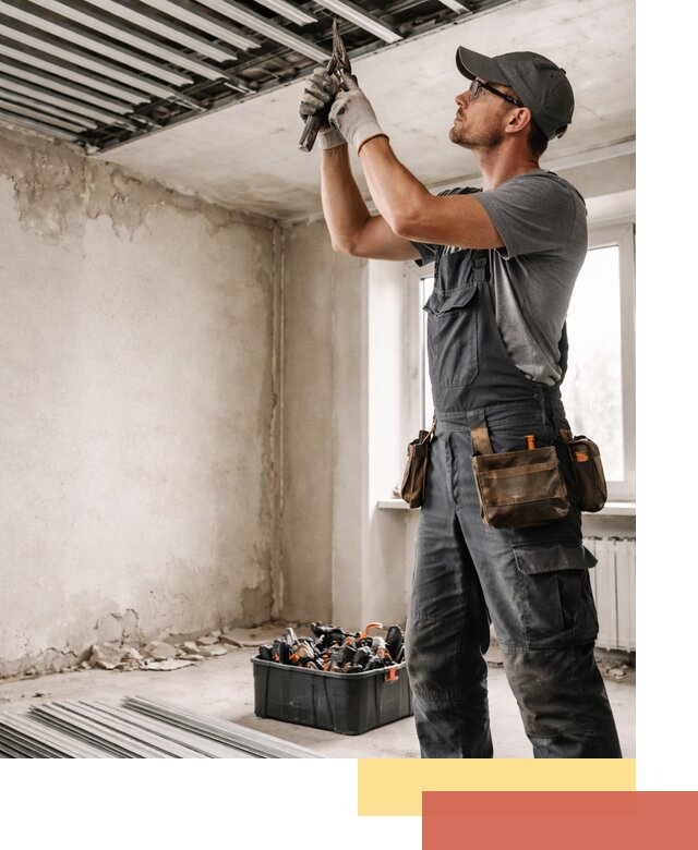 Демонтаж реечного потолка в Рыбинске быстро и аккуратно