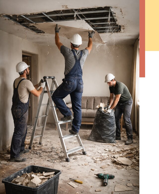 Демонтаж гипсокартонного потолка в Рыбинске от 437 руб. за м2 — ОТДЕЛОЧНИК-Рбн