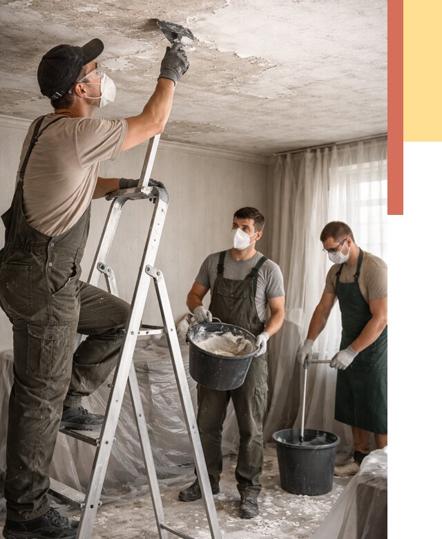 Удаление побелки с потолка в Рыбинске от 2602 руб. быстро и недорого | ОТДЕЛОЧНИК-Рбн