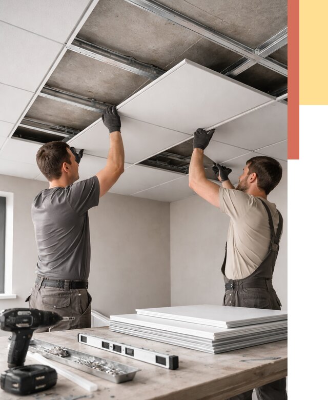 Монтаж кассетного потолка в Рыбинске от 4684 руб/м2 — установка и сборка | ОТДЕЛОЧНИК-Рбн