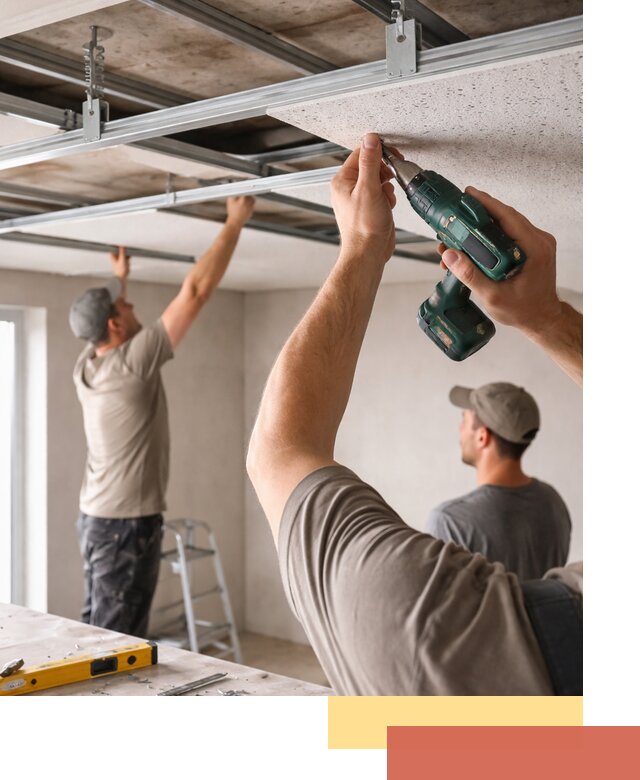 Монтаж акустического потолка в Рыбинске под ключ